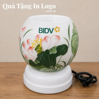 Đèn xông tinh dầu in logo quà tặng