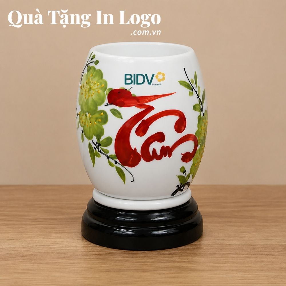 Đèn xông tinh dầu in logo quà tặng