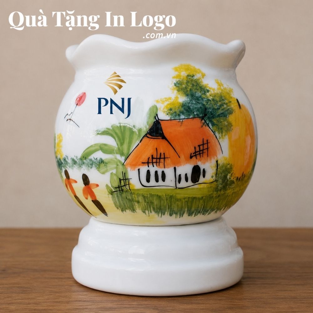 Đèn xông tinh dầu in logo quà tặng