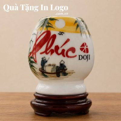 Đèn xông tinh dầu in logo quà tặng