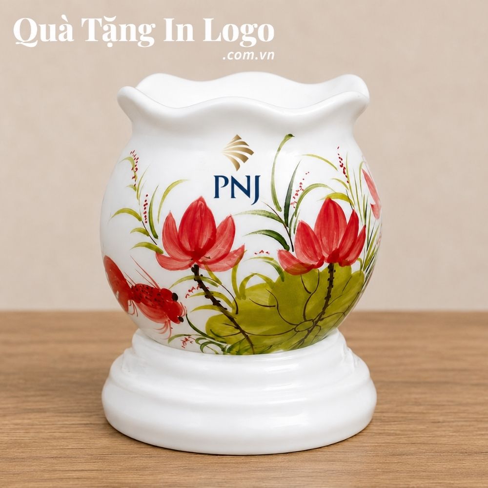Đèn xông tinh dầu in logo quà tặng