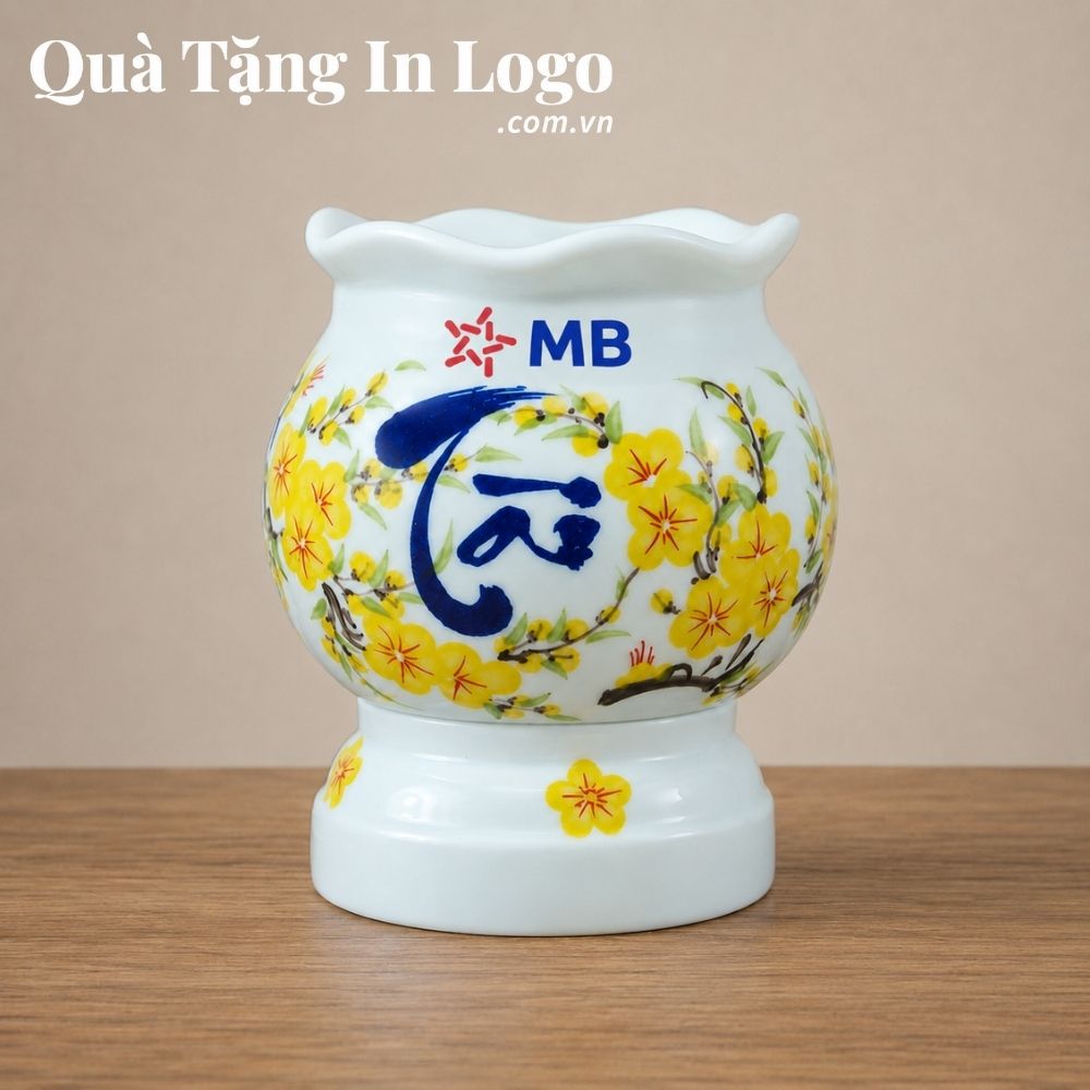 Đèn xông tinh dầu in logo quà tặng
