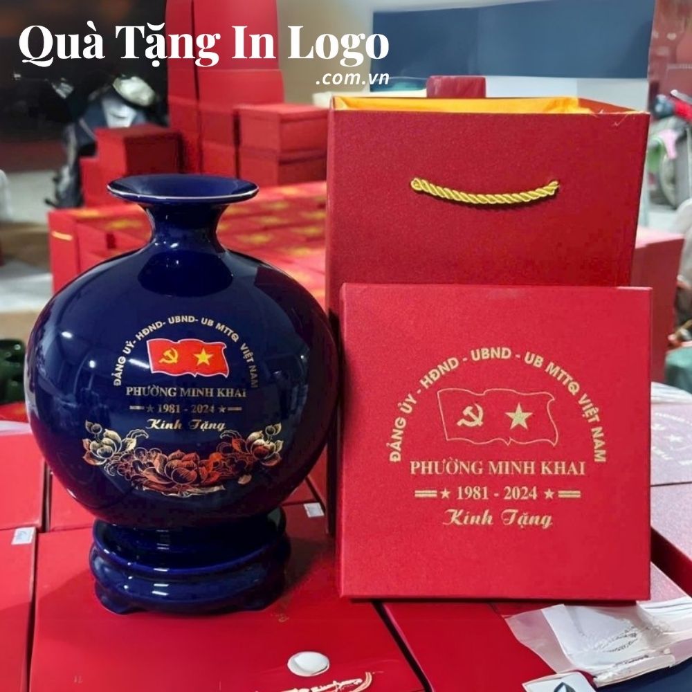 Bình hút lộc quà tặng đại hội in logo