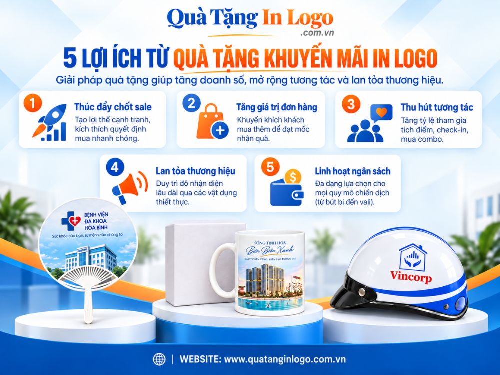 5 lợi ích của quà tặng khuyến mãi in logo
