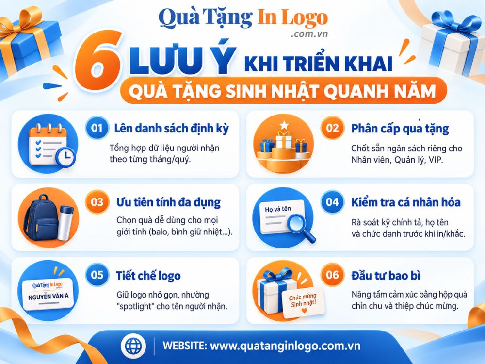 6 lưu ý khi triển khai quà tặng sinh nhật