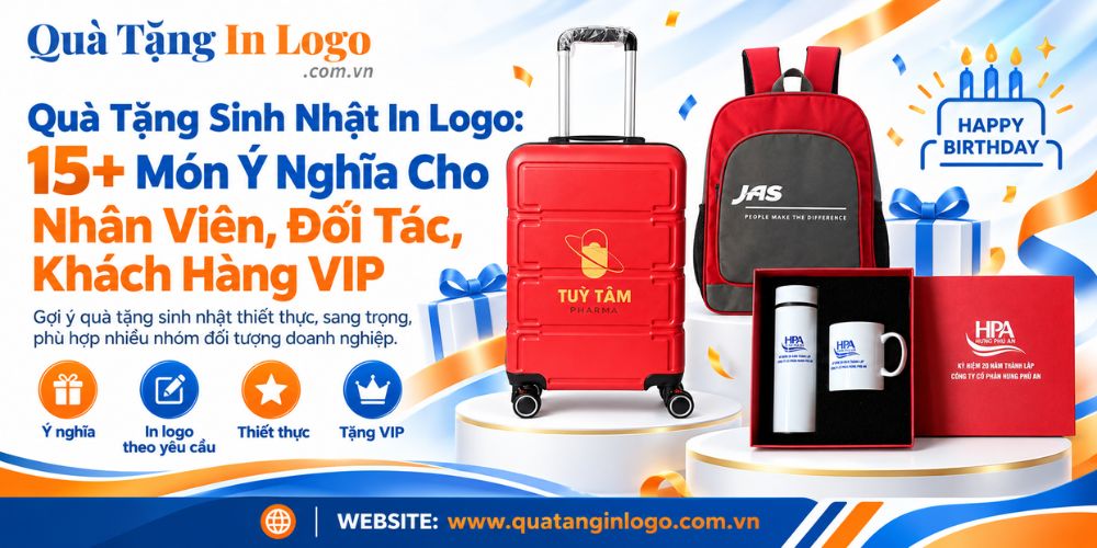 Quà tặng sinh nhật in logo